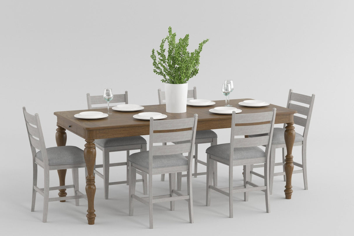 Wyatt Weathered White/Gray Counter Height Chair, Set of 2 by Homelegance at Eve Furniture