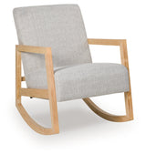 Wychworth Gray/Natural Accent Chair by Ashley at Eve Furniture