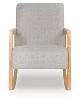 Wychworth Gray/Natural Accent Chair by Ashley at Eve Furniture
