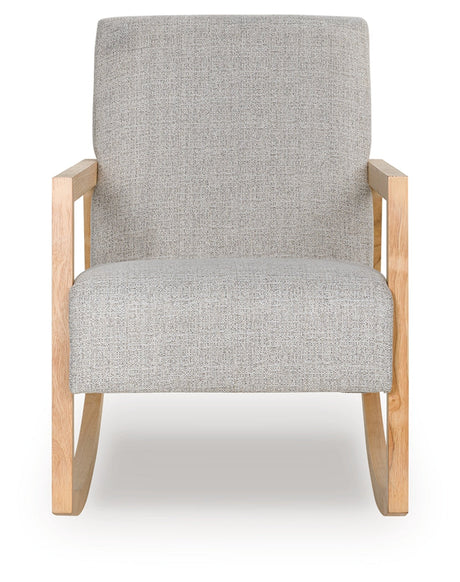 Wychworth Gray/Natural Accent Chair by Ashley at Eve Furniture