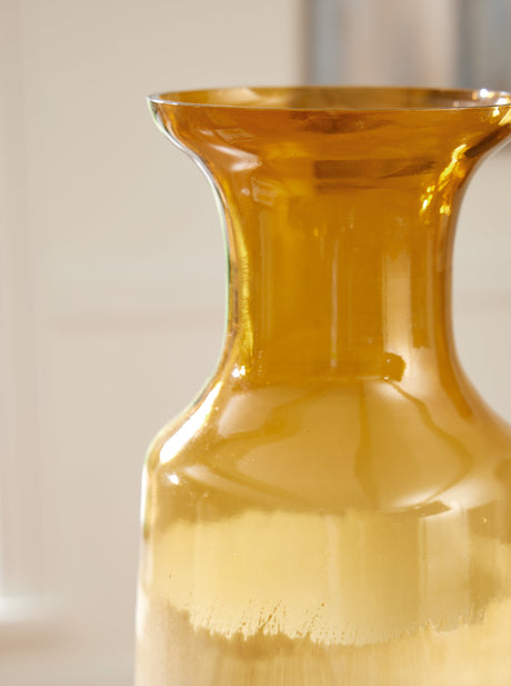 Wynburg White/Amber Vase by Ashley at Eve Furniture