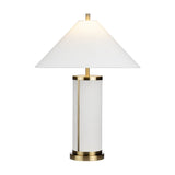 Wyndham White/Gold Table Lamp (Set of 2) by Crestview at Eve Furniture