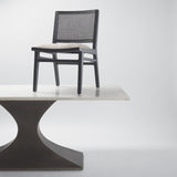 Wynn Beige Fabric W/Black Wood Dining Chair, Set of 2 by Mercana at Eve Furniture