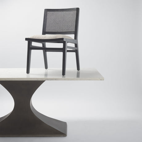 Wynn Beige Fabric W/Black Wood Dining Chair, Set of 2 by Mercana at Eve Furniture