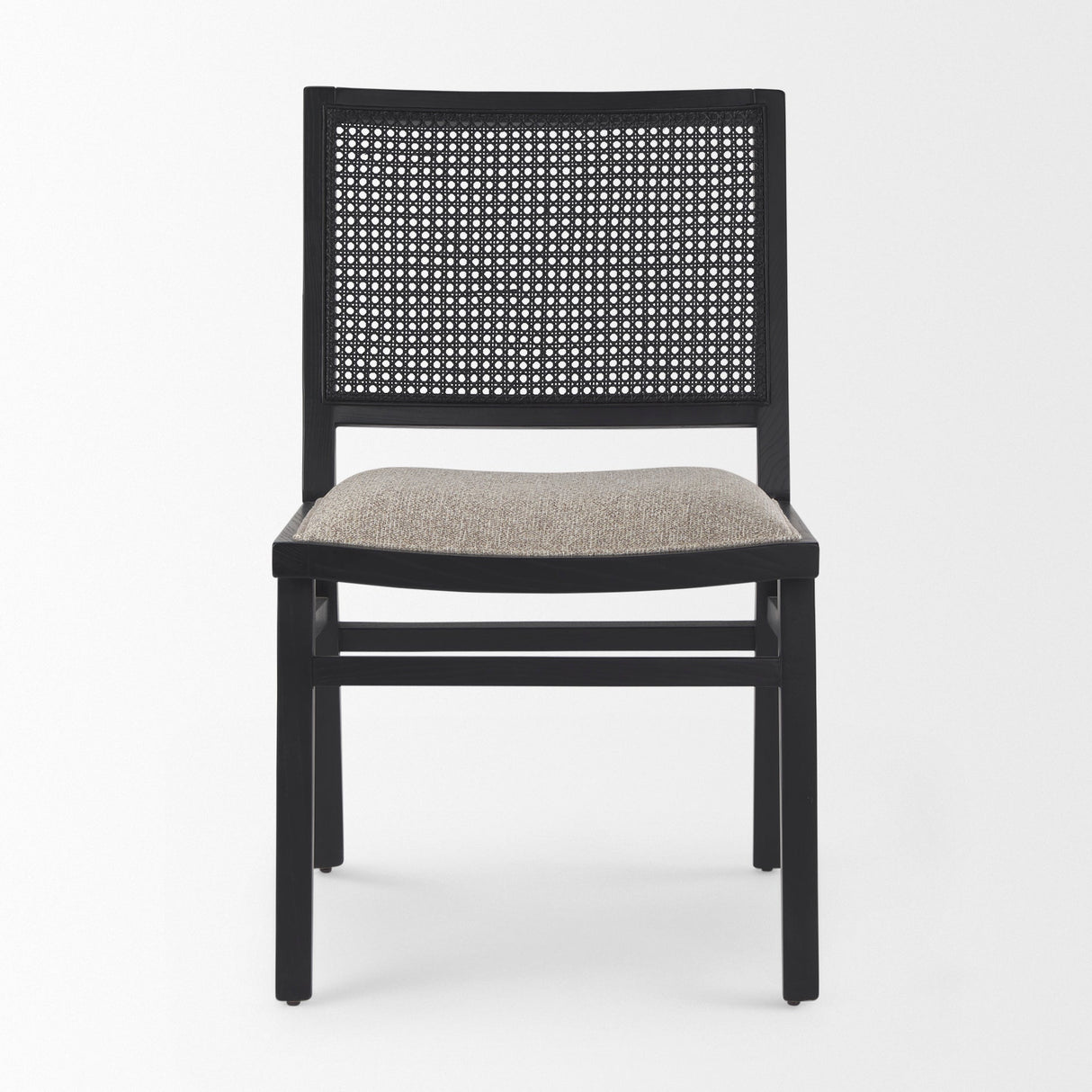 Wynn Beige Fabric W/Black Wood Dining Chair, Set of 2 by Mercana at Eve Furniture