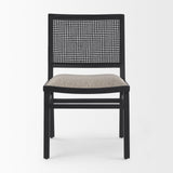 Wynn Beige Fabric W/Black Wood Dining Chair, Set of 2 by Mercana at Eve Furniture