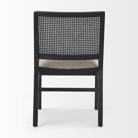 Wynn Beige Fabric W/Black Wood Dining Chair, Set of 2 by Mercana at Eve Furniture