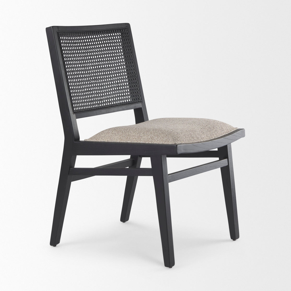 Wynn Beige Fabric W/Black Wood Dining Chair, Set of 2 by Mercana at Eve Furniture