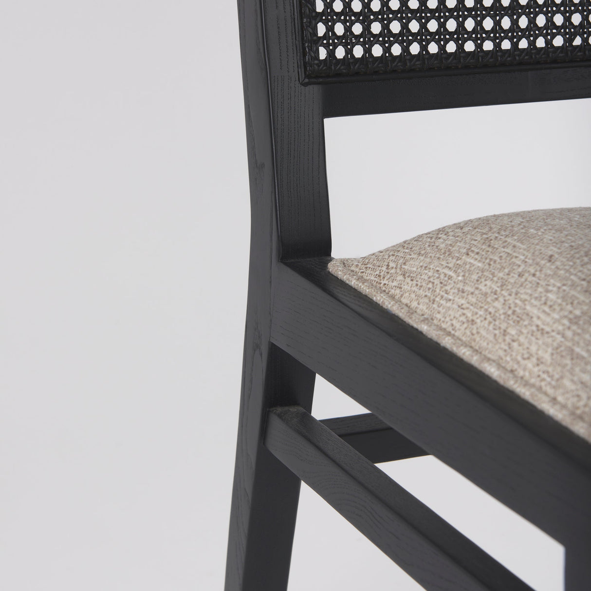 Wynn Beige Fabric W/Black Wood Dining Chair, Set of 2 by Mercana at Eve Furniture