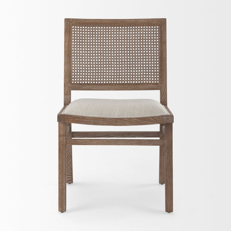 Wynn Fabric W/Brown Wood Dining Chair, Set of 2 by Mercana at Eve Furniture