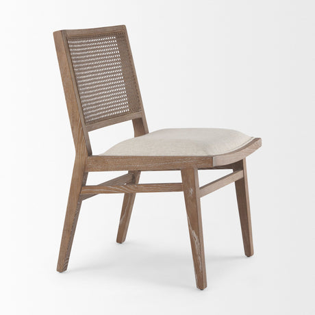 Wynn Fabric W/Brown Wood Dining Chair, Set of 2 by Mercana at Eve Furniture