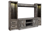 Wynnlow Gray 4-Piece Entertainment Center by Ashley at Eve Furniture