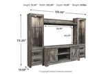 Wynnlow Gray 4-Piece Entertainment Center by Ashley at Eve Furniture