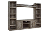 Wynnlow Gray 4-Piece Entertainment Center by Ashley at Eve Furniture