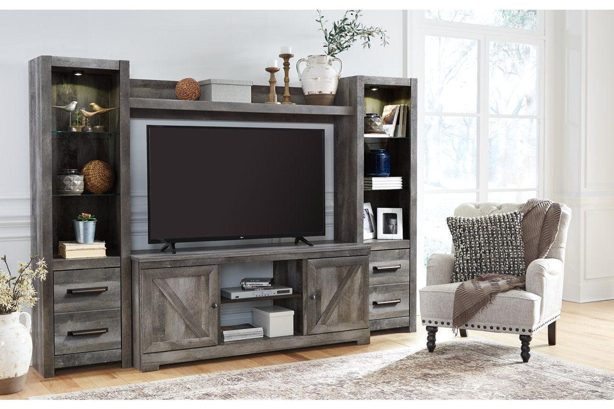 Wynnlow Gray 4-Piece Entertainment Center by Ashley at Eve Furniture