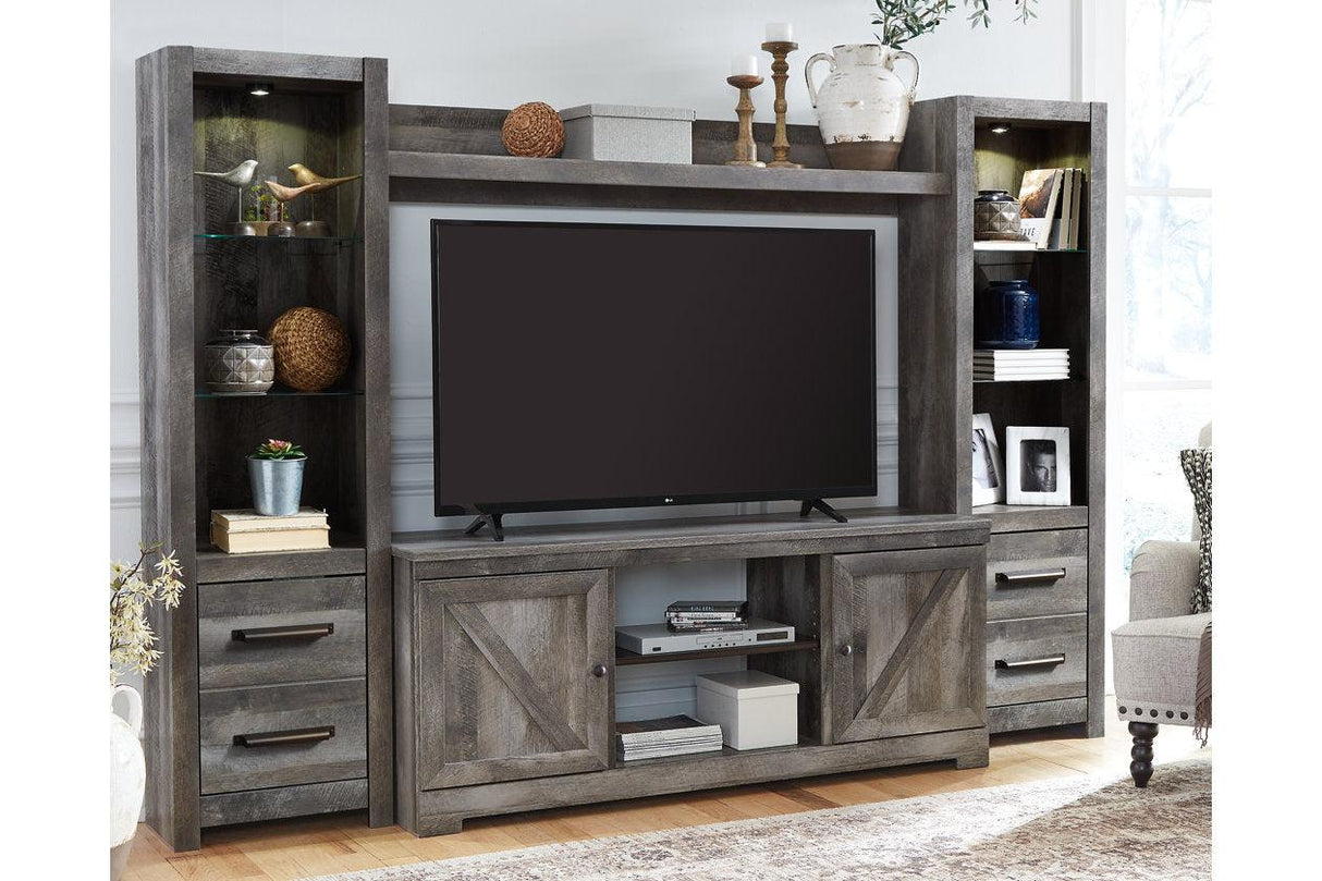 Wynnlow Gray 4-Piece Entertainment Center by Ashley at Eve Furniture