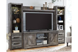 Wynnlow Gray 4-Piece Entertainment Center by Ashley at Eve Furniture