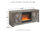 Wynnlow Gray 63" TV Stand with Electric Fireplace by Ashley at Eve Furniture
