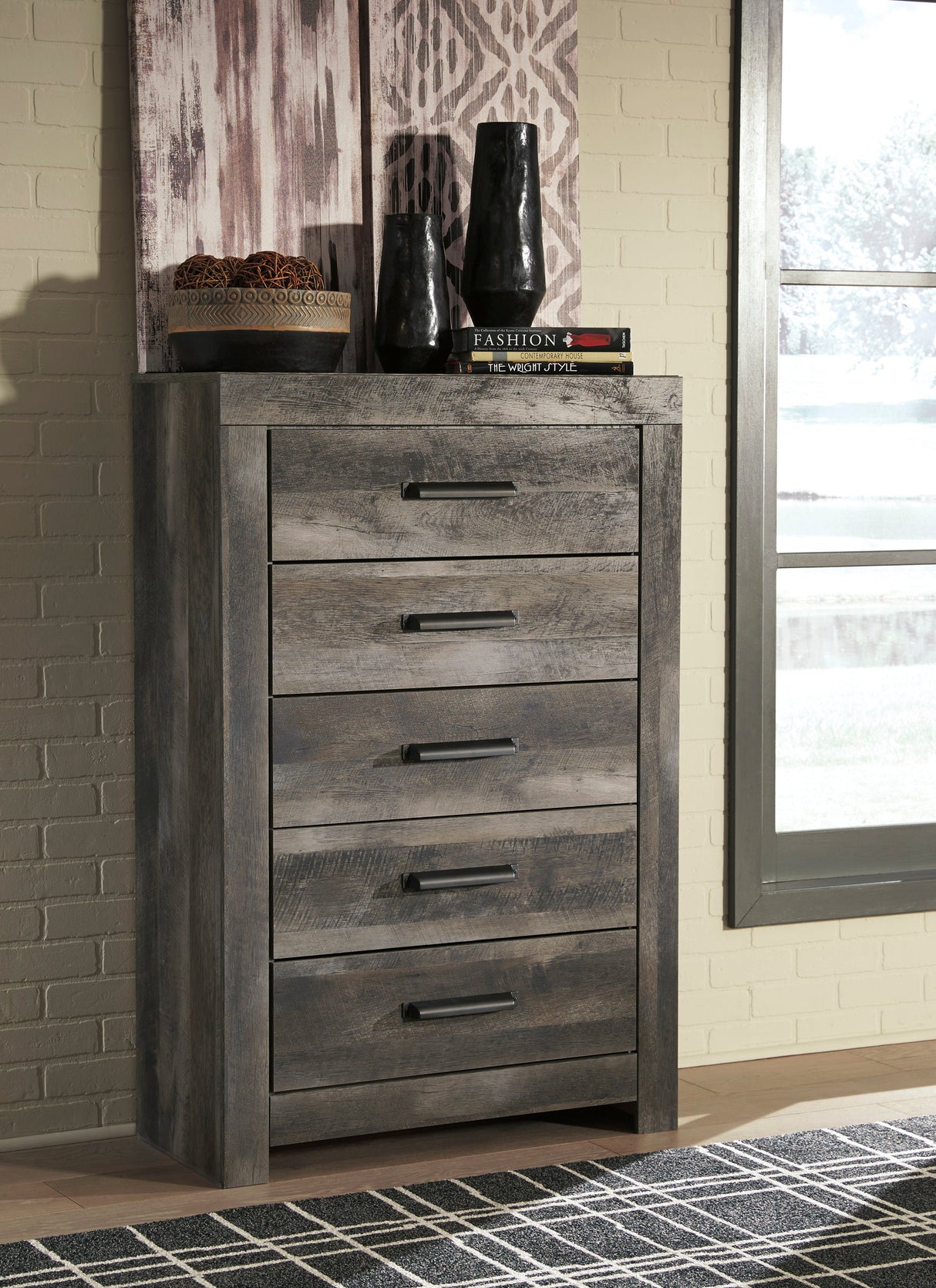 Wynnlow Gray Crossbuck Panel Bedroom Set by Ashley at Eve Furniture