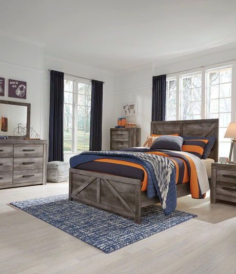 Wynnlow Gray Crossbuck Panel Youth Bedroom Set by Ashley at Eve Furniture