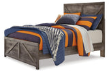 Wynnlow Gray Full Crossbuck Panel Bed by Ashley at Eve Furniture