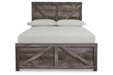 Wynnlow Gray Full Crossbuck Panel Bed by Ashley at Eve Furniture