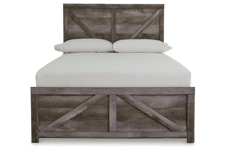 Wynnlow Gray Full Crossbuck Panel Bed by Ashley at Eve Furniture