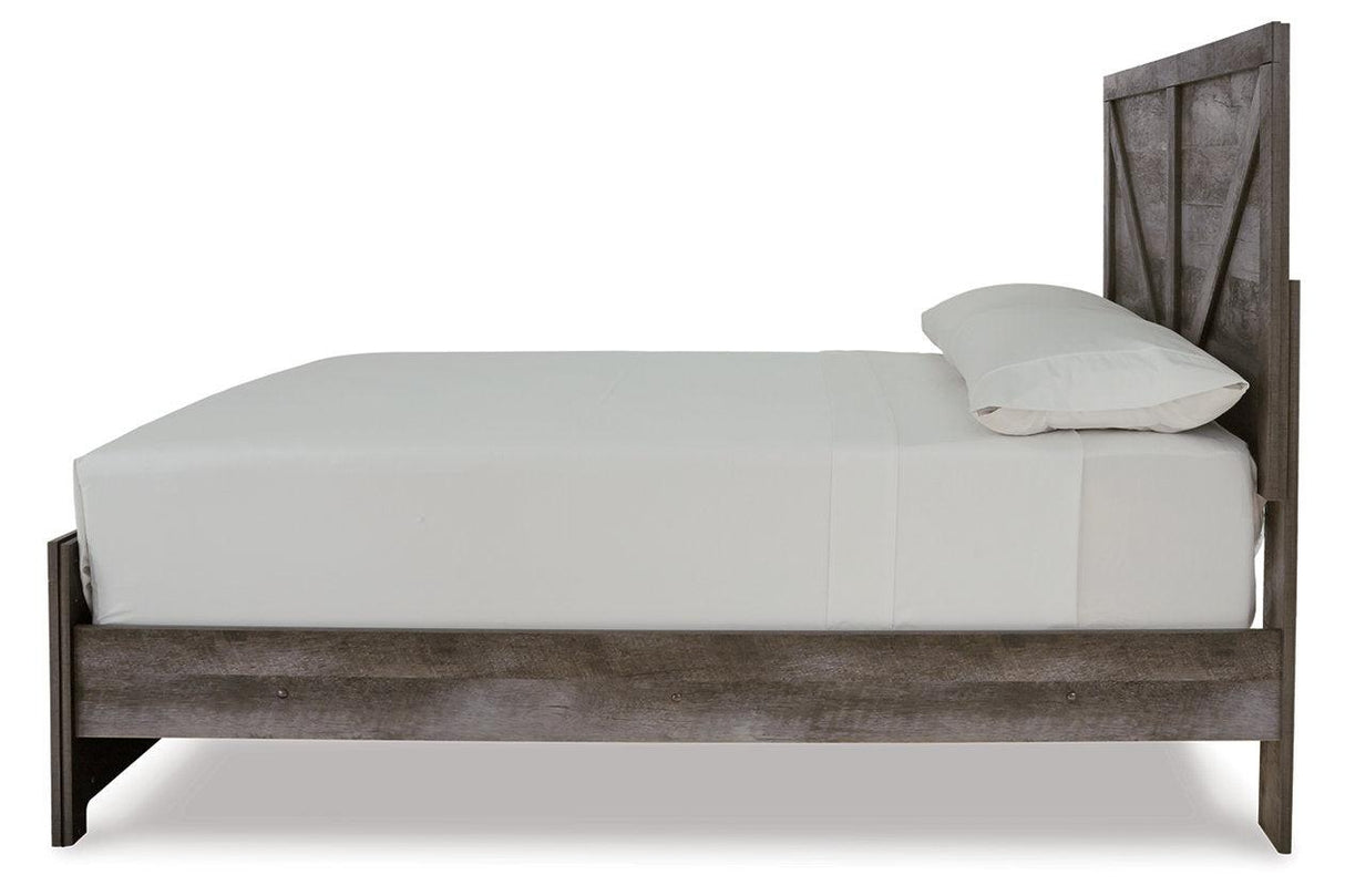Wynnlow Gray Full Crossbuck Panel Bed by Ashley at Eve Furniture
