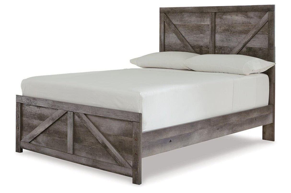 Wynnlow Gray Full Crossbuck Panel Bed by Ashley at Eve Furniture