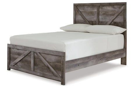 Wynnlow Gray Full Crossbuck Panel Bed by Ashley at Eve Furniture