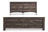 Wynnlow Gray King Crossbuck Panel Bed by Ashley at Eve Furniture