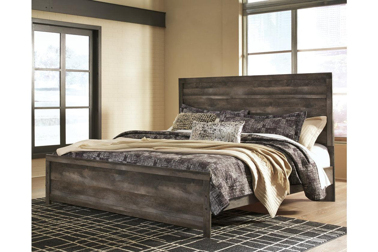 Wynnlow Gray King Panel Bed by Ashley at Eve Furniture