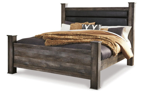 Wynnlow Gray King Poster Bed by Ashley at Eve Furniture