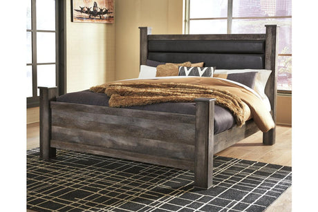Wynnlow Gray King Poster Bed by Ashley at Eve Furniture