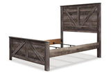 Wynnlow Gray Queen Crossbuck Panel Bed by Ashley at Eve Furniture