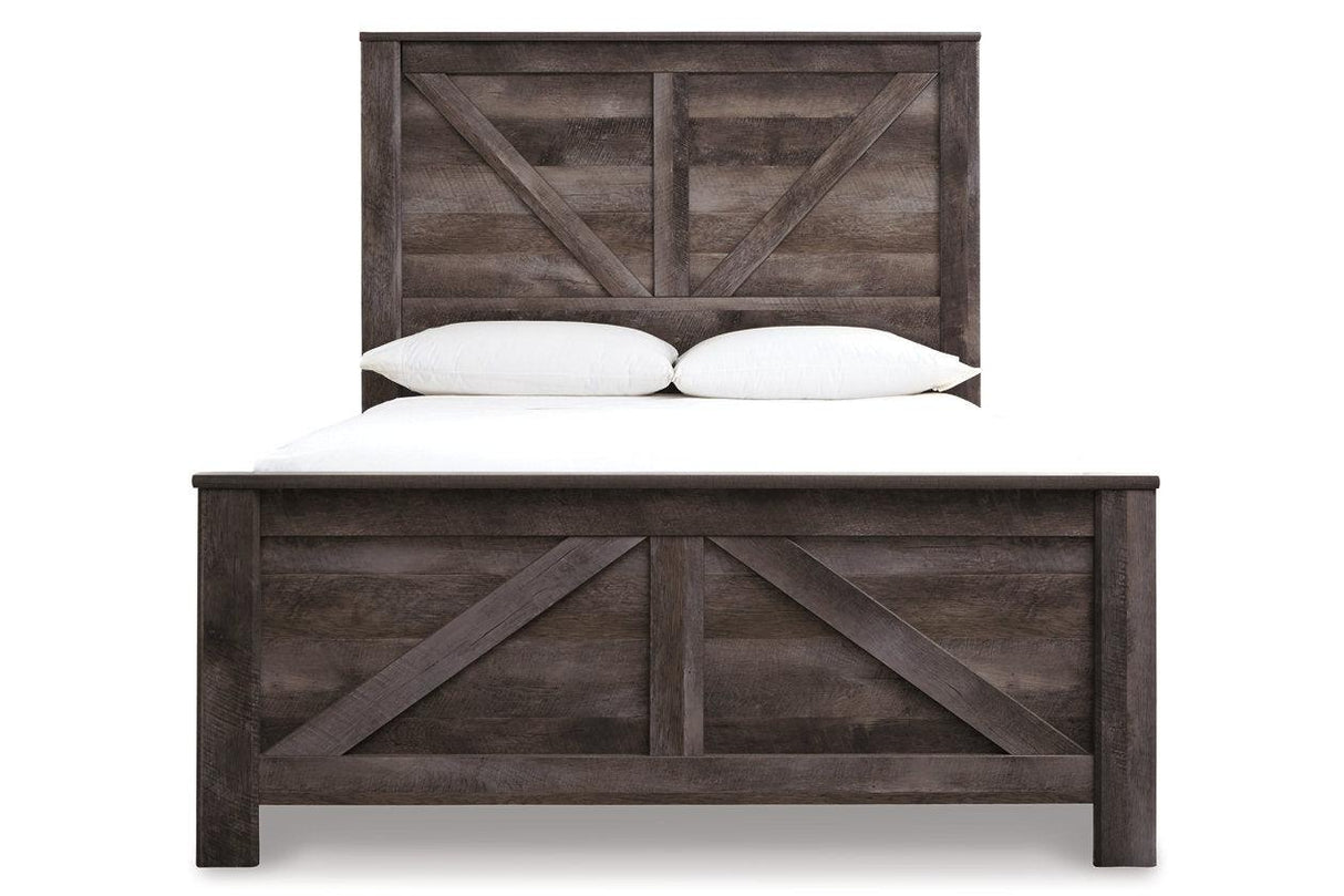Wynnlow Gray Queen Crossbuck Panel Bed by Ashley at Eve Furniture