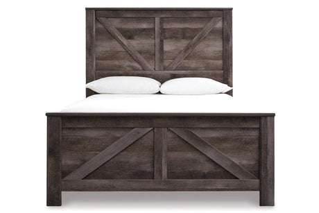 Wynnlow Gray Queen Crossbuck Panel Bed by Ashley at Eve Furniture