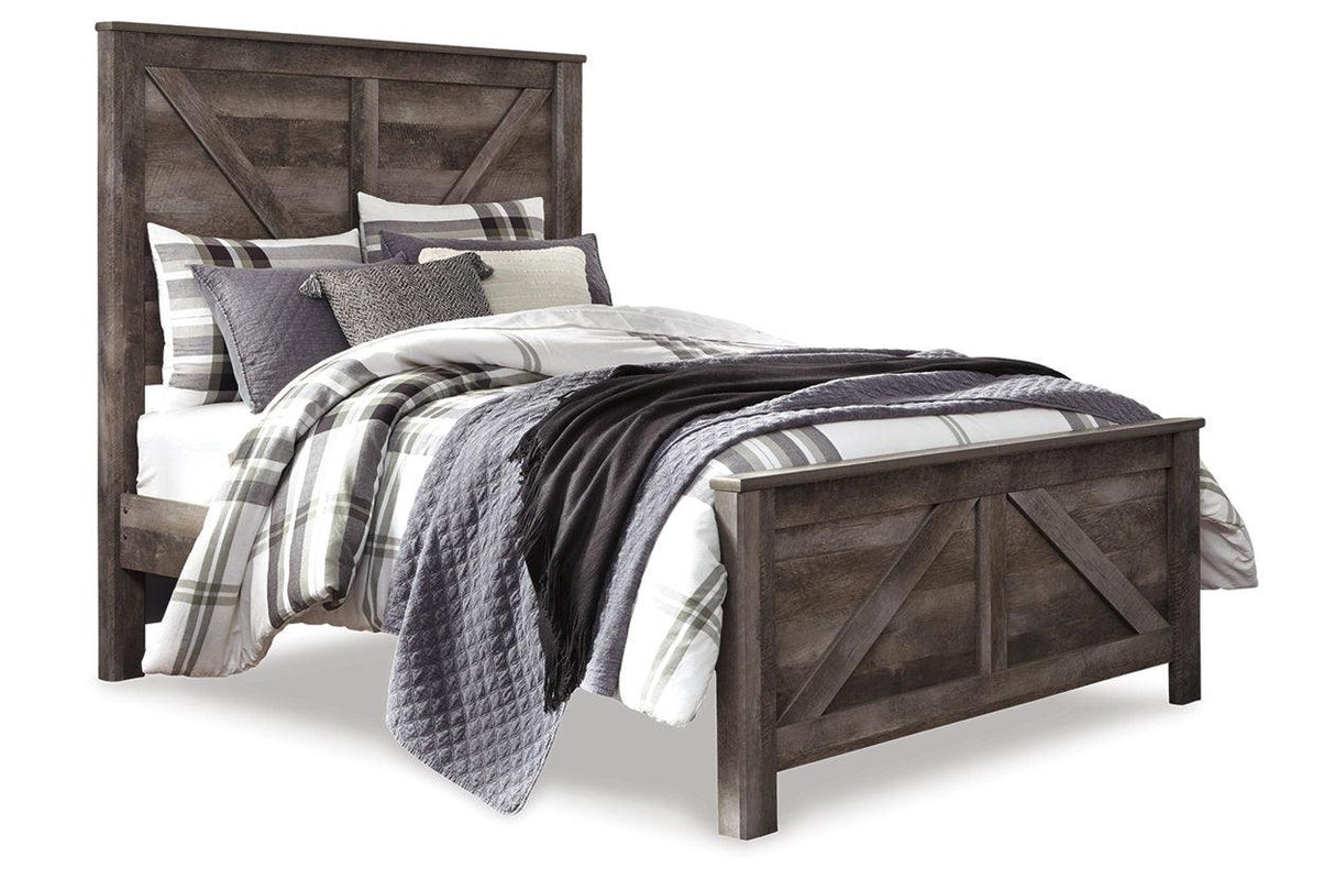 Wynnlow Gray Queen Crossbuck Panel Bed by Ashley at Eve Furniture