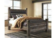 Wynnlow Gray Queen Upholstered Poster Bed by Ashley at Eve Furniture