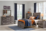 Wynnlow Gray Twin Crossbuck Panel Bed by Ashley at Eve Furniture