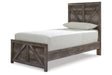 Wynnlow Gray Twin Crossbuck Panel Bed by Ashley at Eve Furniture
