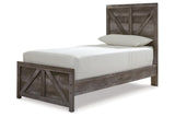 Wynnlow Gray Twin Crossbuck Panel Bed by Ashley at Eve Furniture