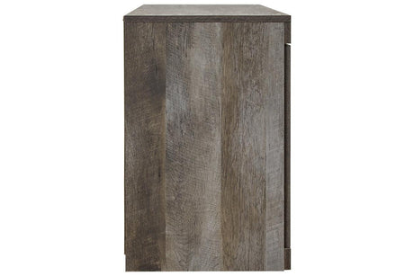 Wynnlow Gray TV Stand with Electric Fireplace by Ashley at Eve Furniture