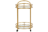 Wynora Gold Bar Cart by Ashley at Eve Furniture