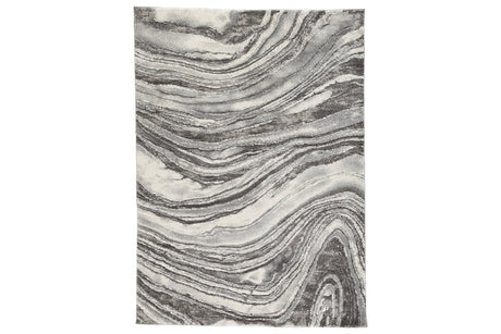 Wysdale Cream/Gray Large Rug by Ashley at Eve Furniture