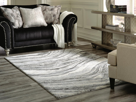 Wysdale Cream/Gray Large Rug by Ashley at Eve Furniture