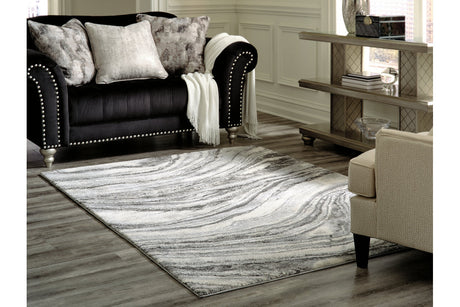 Wysdale Cream/Gray Medium Rug by Ashley at Eve Furniture