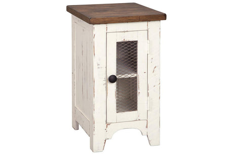 Wystfield White/Brown Chairside End Table by Ashley at Eve Furniture