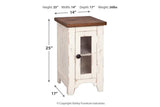 Wystfield White/Brown Chairside End Table by Ashley at Eve Furniture