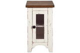 Wystfield White/Brown Chairside End Table by Ashley at Eve Furniture